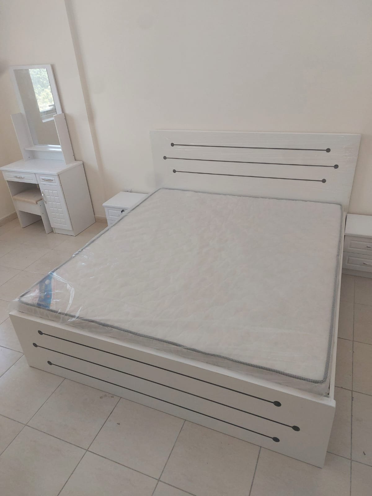 Dark Stripe Designer Bed – Brand Furniture Dubai