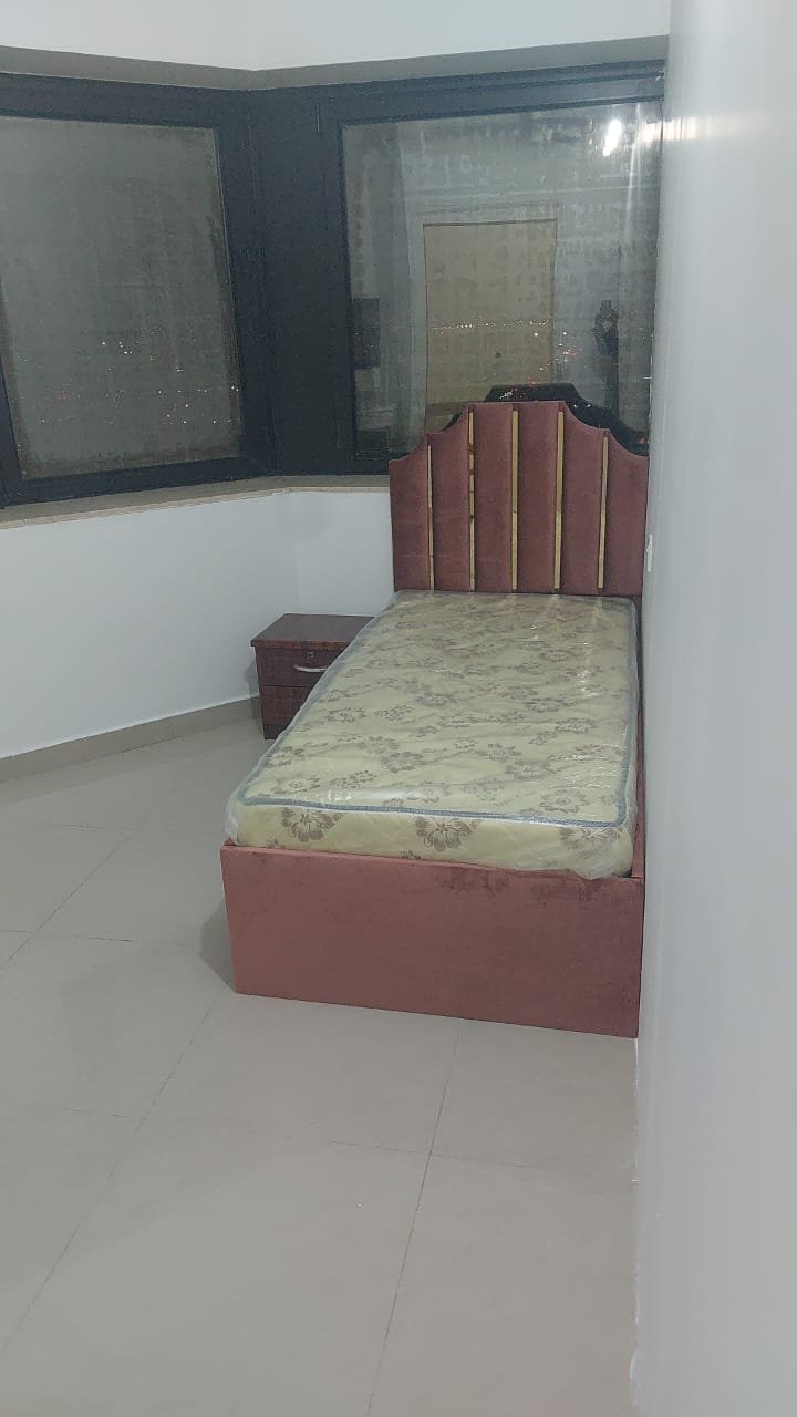 Pink Velvet Single Bed with Gold Detail – Brand Furniture Selling Dubai