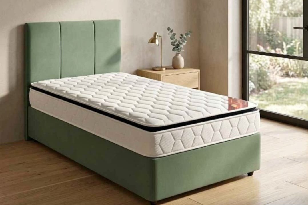 White Bed Frame with Dressing Table – Brand Furniture Dubai
